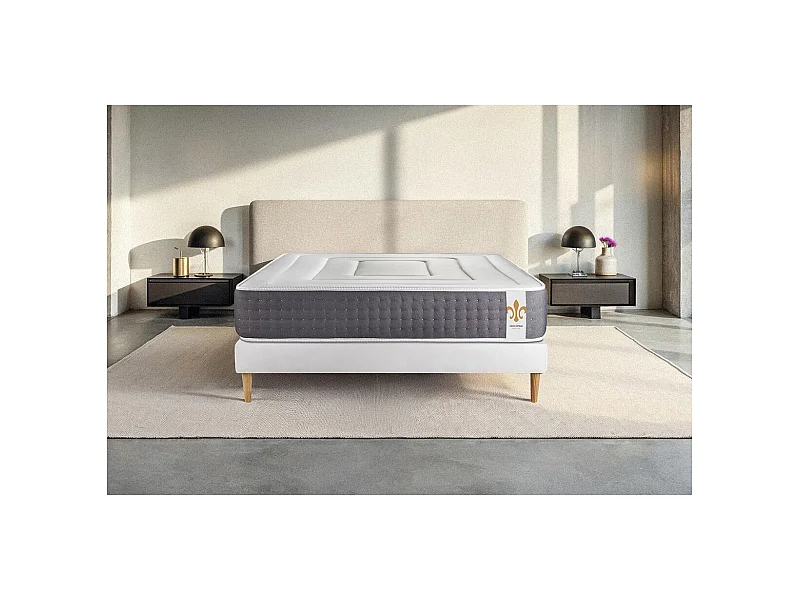 Ensemble Vingt-Six 140 x 200 cm sommier Kit Blanc