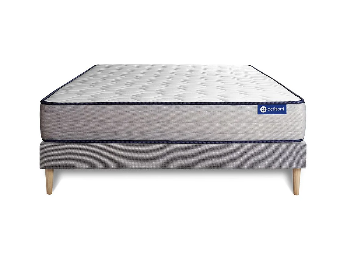 Actimemo form matratze 120x190cm + Bettgestell mit lattenrost - Dicke : 22cm - Memory-Schaum - H4