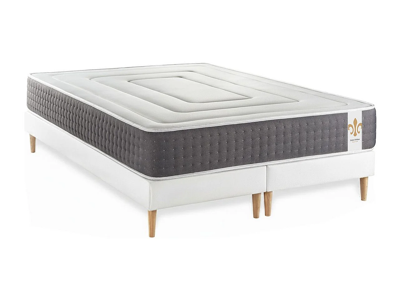 Ensemble Le Vingt-Six 180 x 200 cm double sommiers Blanc