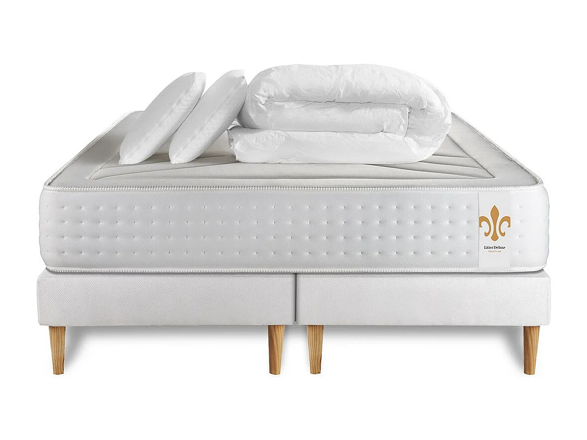 Pack Le Vingt-Quatre 180 x 200 cm double sommiers Blanc
