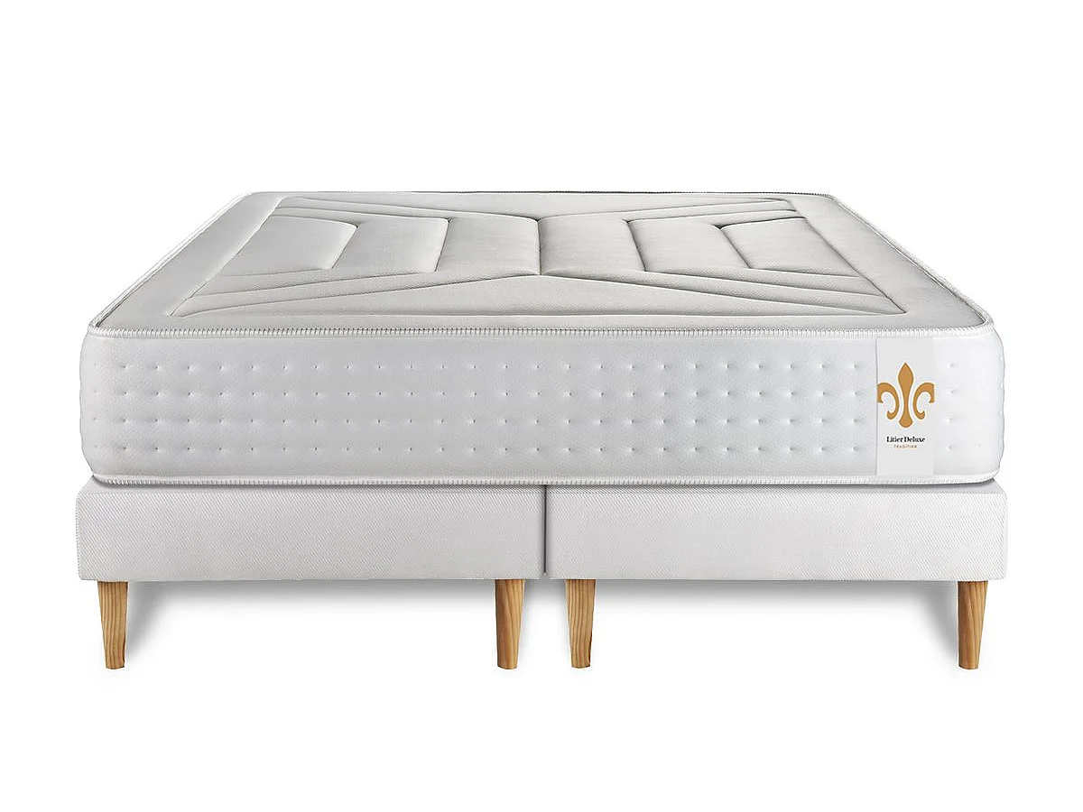 Pack Le Vingt-Quatre 180 x 200 cm double sommiers Blanc