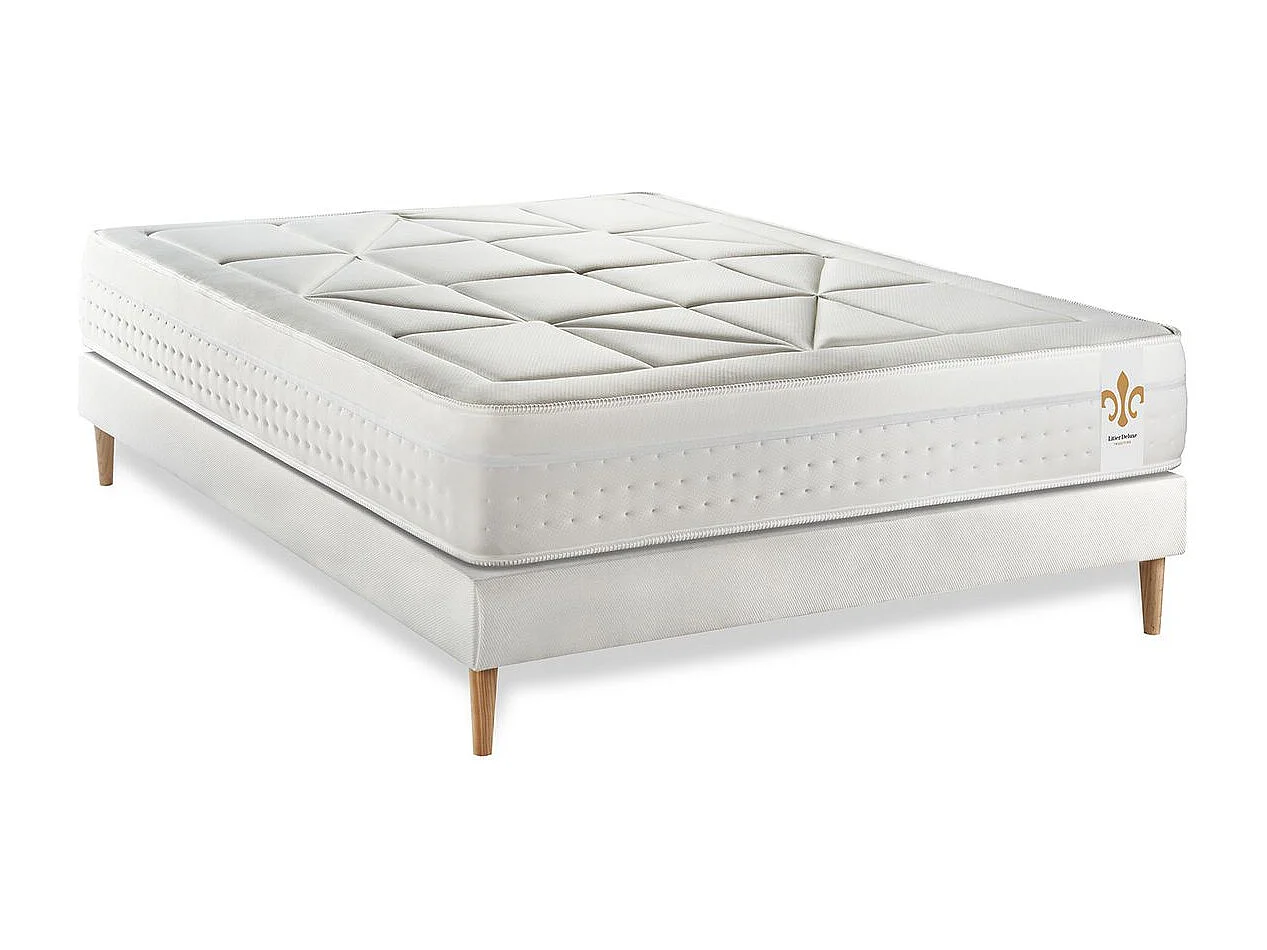 Ensemble Vingt-Huit 200 x 200 cm sommier Kit Blanc