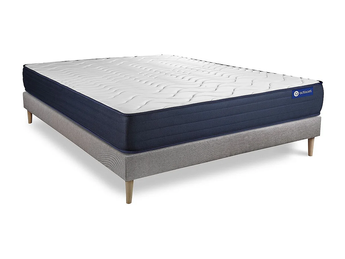 Lattenbodem en Actiflex life matras 120x190cm , matrasdikte : 22 cm , pocketveren en traagschuim , zeer stevig, 5 comfortzones