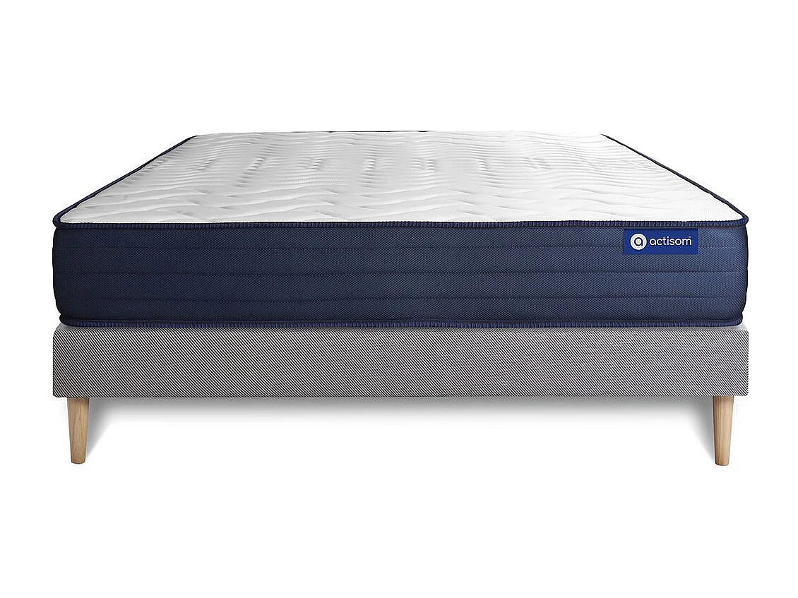 Lattenbodem en Actiflex life matras 120x190cm , matrasdikte : 22 cm , pocketveren en traagschuim , zeer stevig, 5 comfortzones