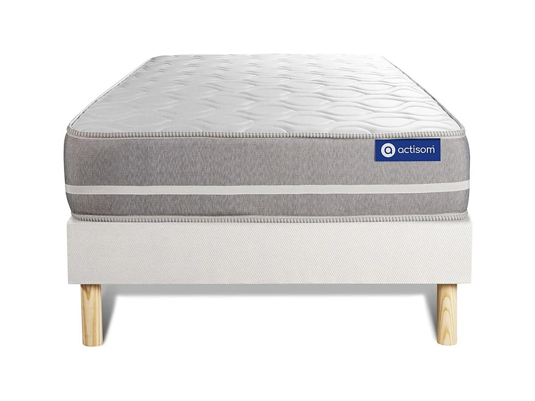 Ensemble matelas Ressorts ensachés ACTIFLEX TOUCH 80x200 3zones de confort + sommier KIT blanc