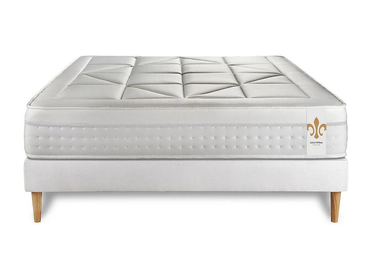 Ensemble Le Vingt-Huit 140 x 200 cm sommier Blanc