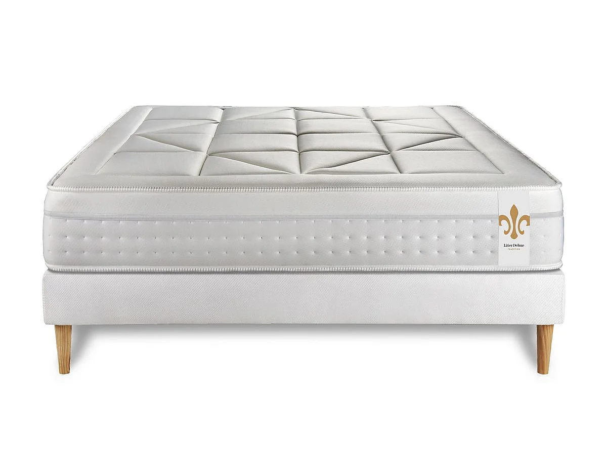 Ensemble Le Vingt-Huit 140 x 200 cm sommier Blanc
