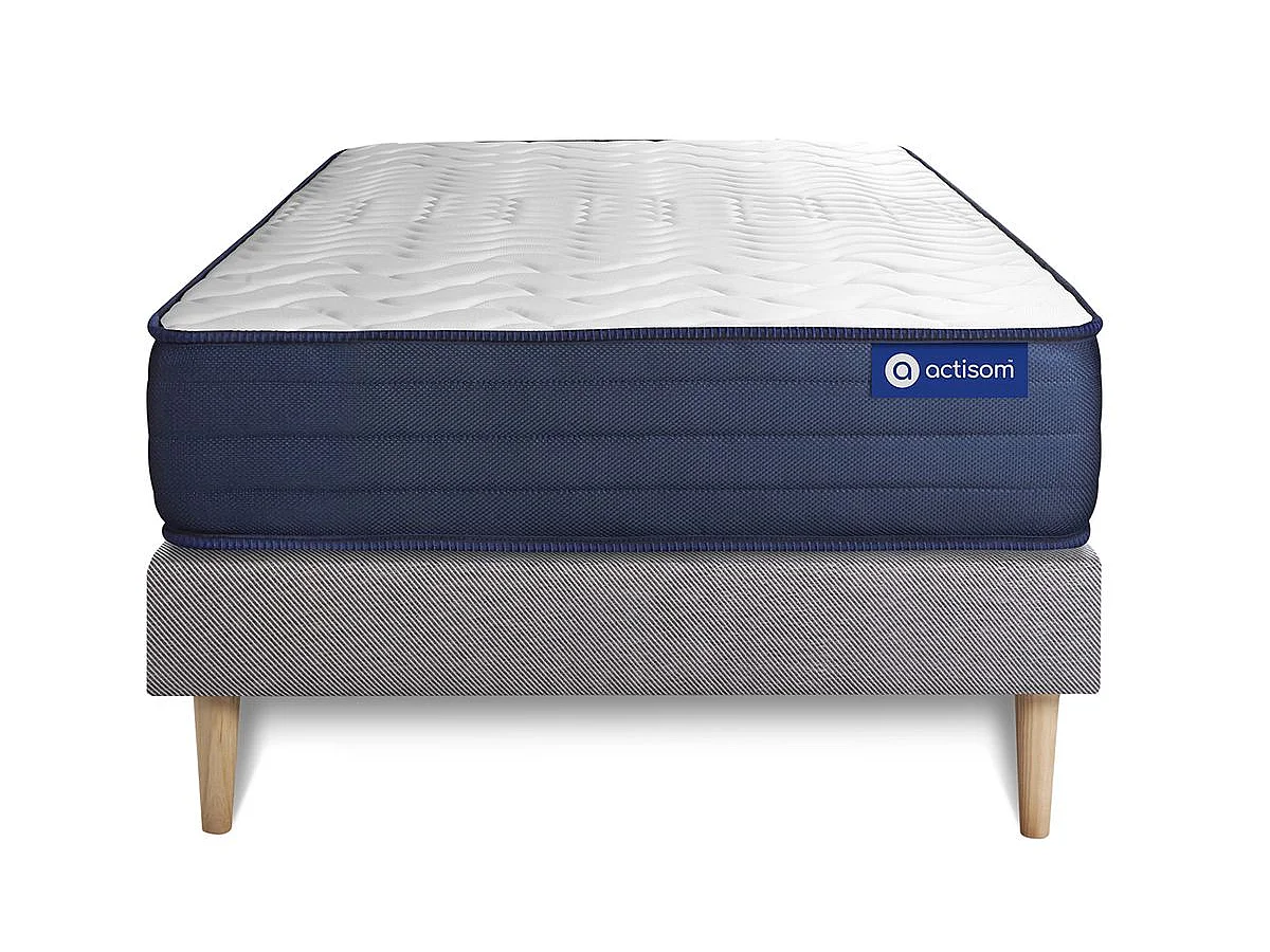 Pack colchón Actimemo life 80x190cm + Somier, espuma viscoelástica, 5 zonas de confort