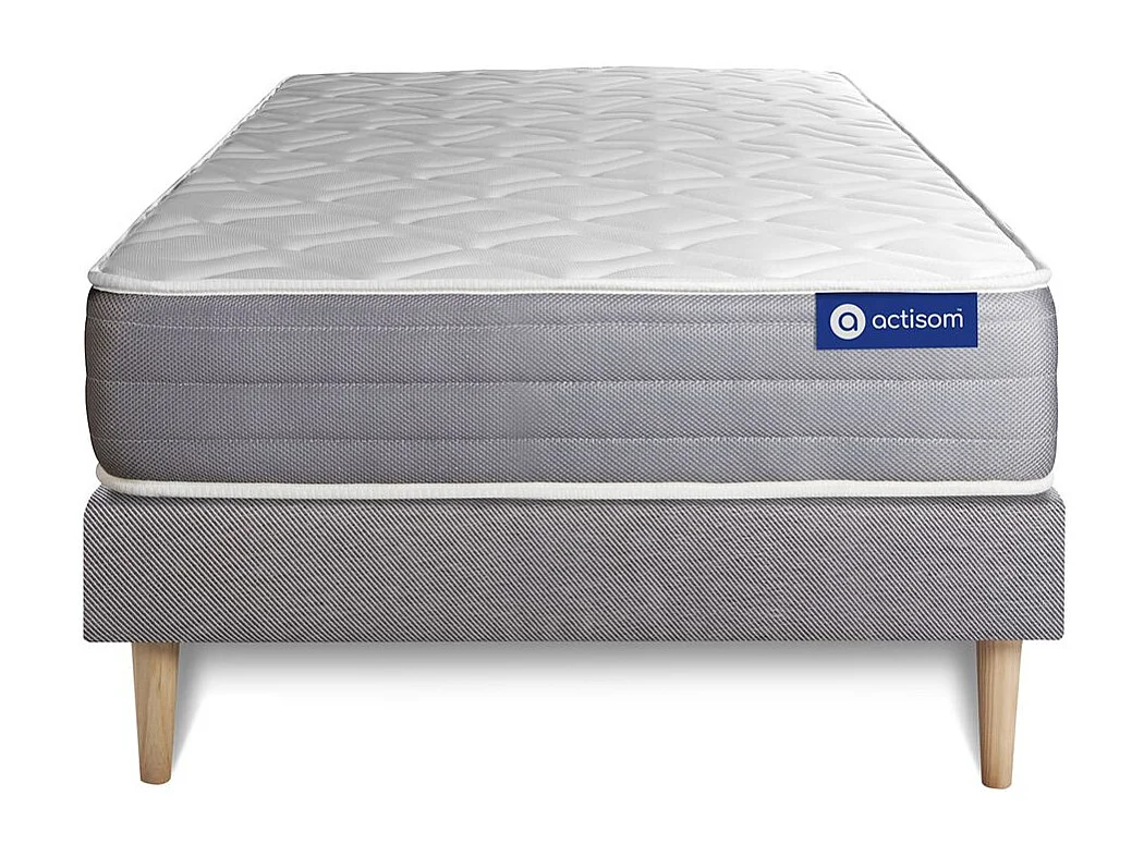 Lattenbodem en Actilatex dream matras 80x200cm , matrasdikte : 22 cm , latex en traagschuim , vrij stevig, 5 comfortzones