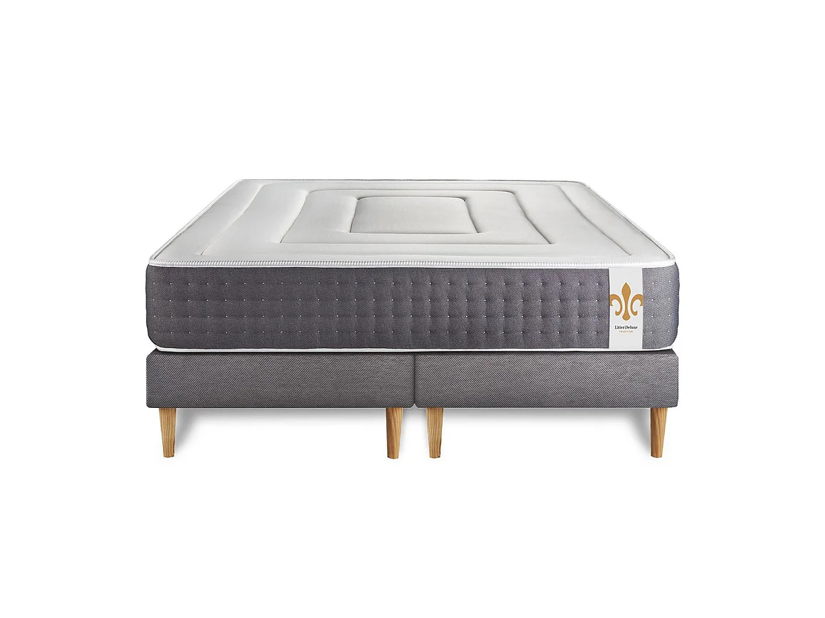 Pack Le Vingt-Six 200 x 200 cm double sommiers Gris