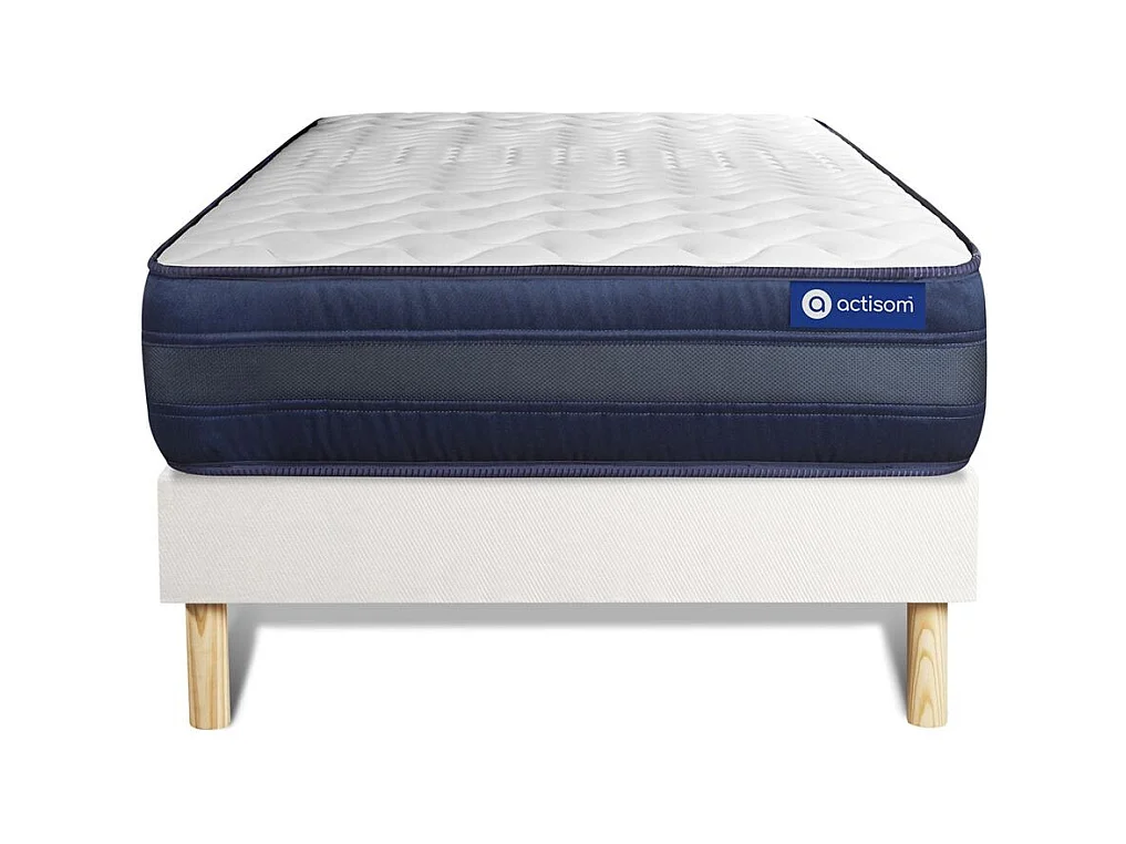 Lattenbodem en Actimemo tech matras 80x200cm , matrasdikte : 24 cm , traagschuim , zeer stevig, 5 comfortzones