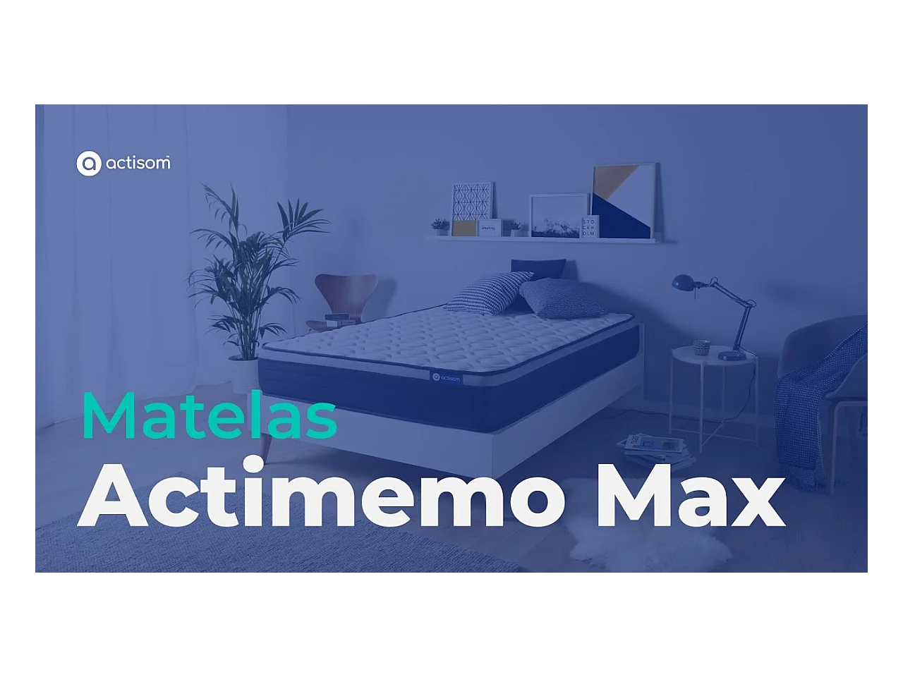 Ensemble matelas Mémoire de forme ACTIMEMO MAX 120x200 cm Maxi épaisseur 7zones de confort + sommier KIT gris