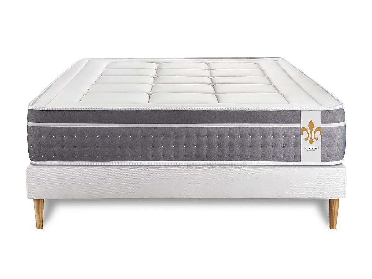 Ensemble Trente 180 x 200 cm sommier Kit Blanc