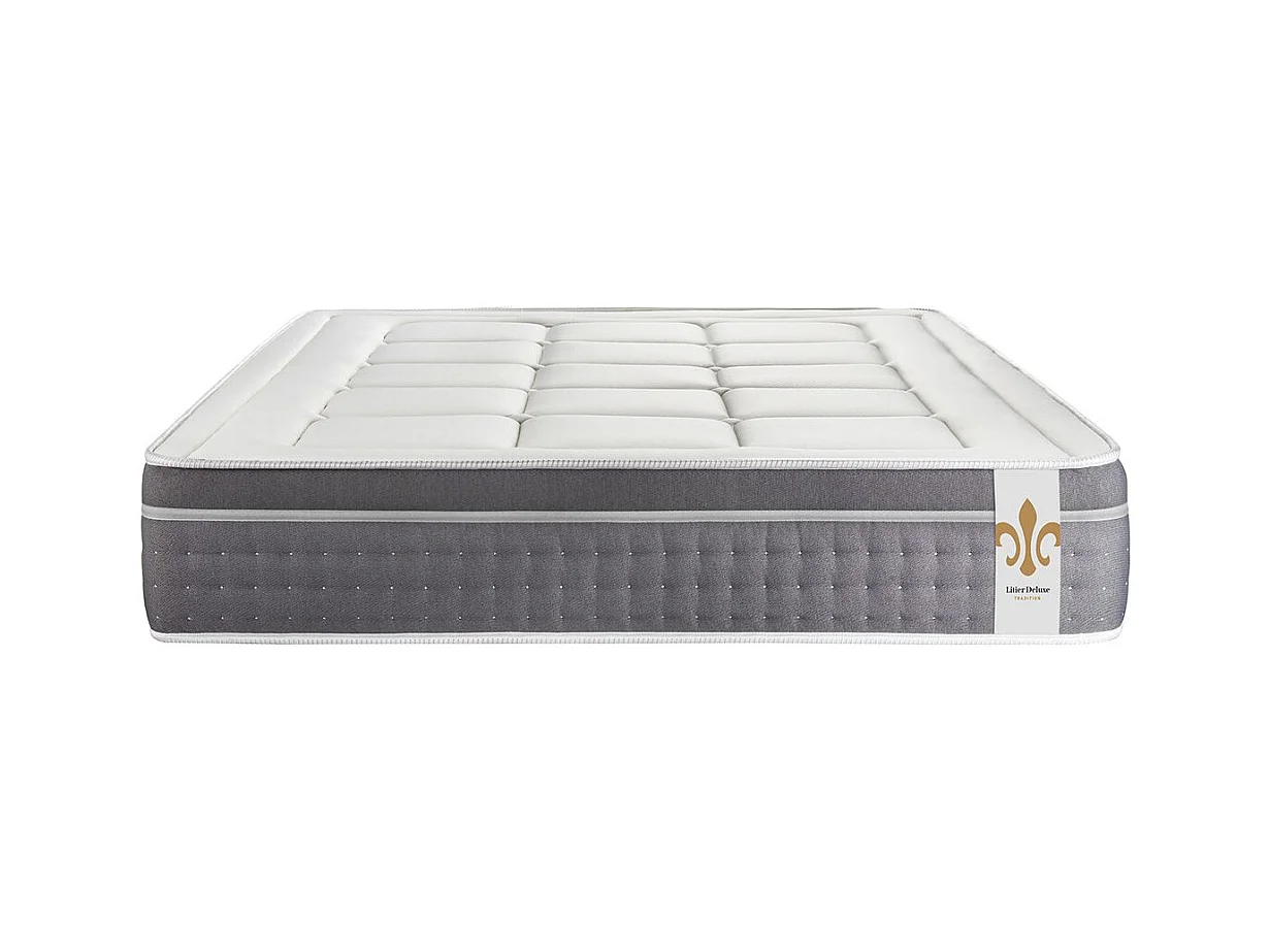 Pack Trente 200 x 200 cm sommier Kit Gris