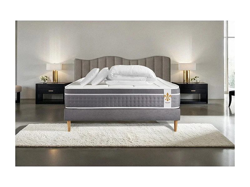 Pack Trente 200 x 200 cm sommier Kit Gri