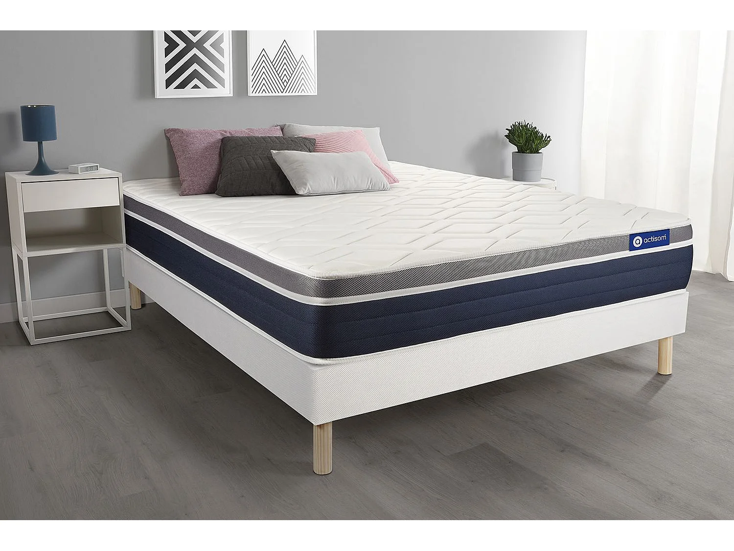 Kit rete e materasso matrimoniale Actimemo confort 80x190cm - Spessore : 26cm- memory foam - Moderatamente rigido