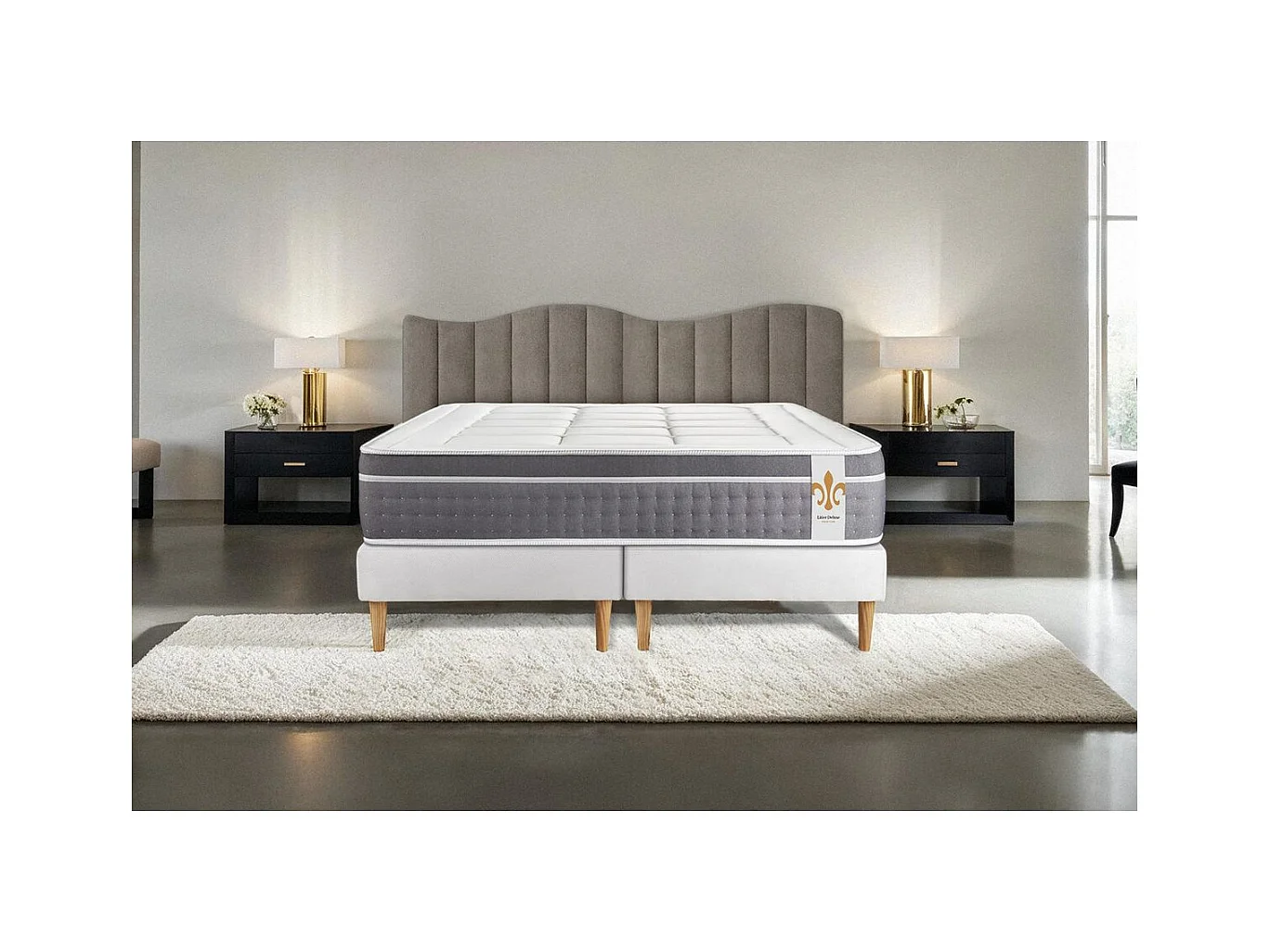 Ensemble Le Trente 180 x 200 cm double sommiers Blanc