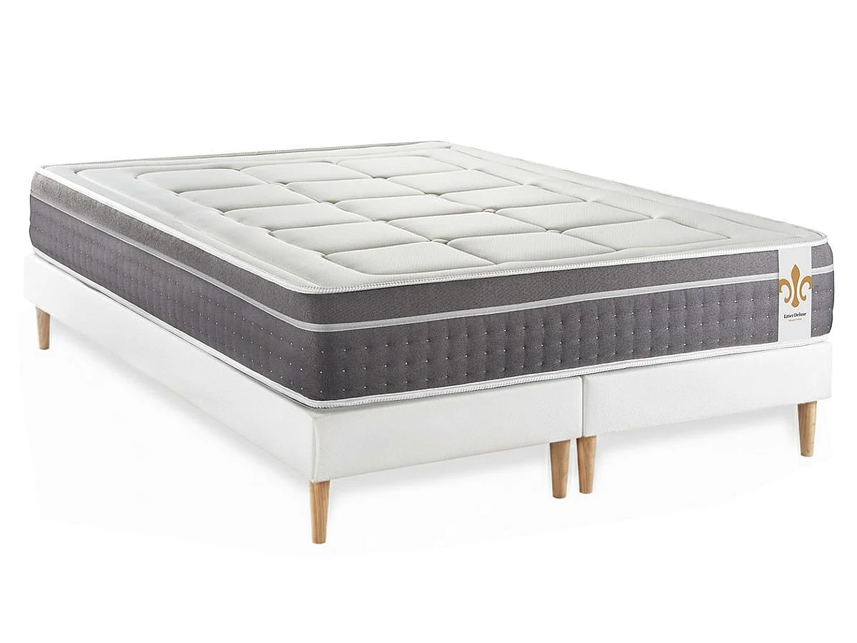 Ensemble Le Trente 180 x 200 cm double sommiers Blanc