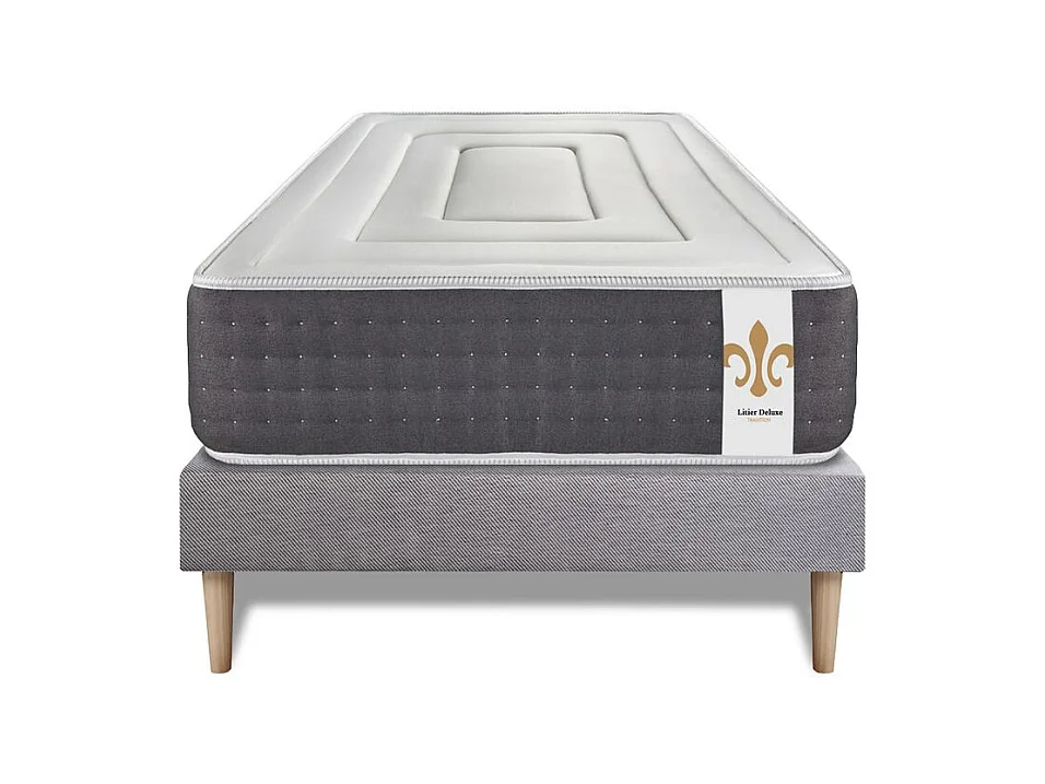 Ensemble Le Vingt-Six 90 x 200 cm sommier Gris