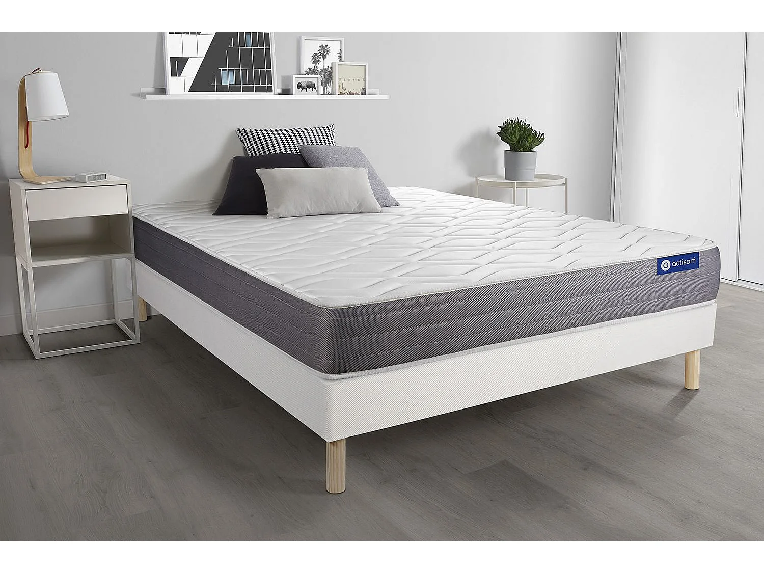 Kit rete e materasso matrimoniale Actilatex dream 80x190cm - Spessore : 22cm - Lattice e memory foam - Moderatamente rigido