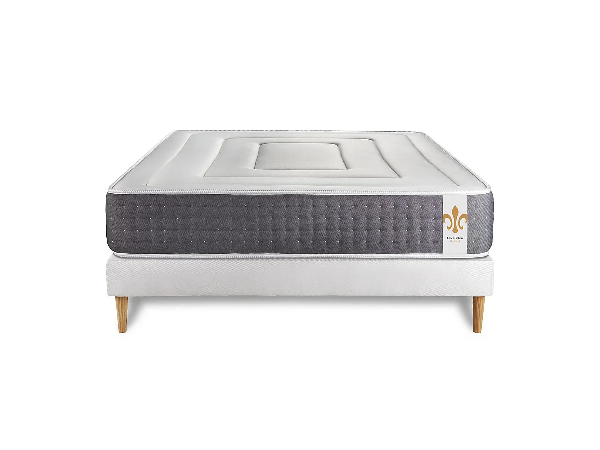 Ensemble Le Vingt-Six 140 x 190 cm sommier Blanc