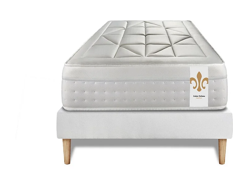 Ensemble Le Vingt-Huit 90 x 200 cm sommier Blanc