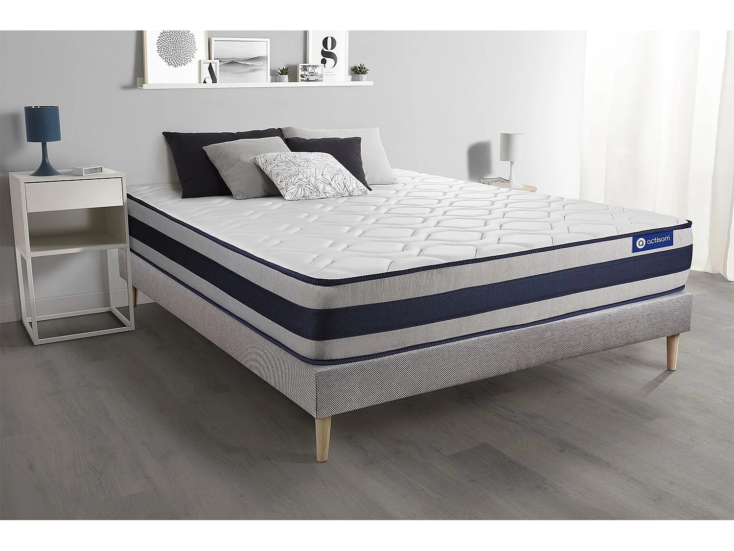 Kit rete e materasso matrimoniale Actilatex ergo 80x200cm - Spessore : 24cm - Lattice e memory foam - rigido