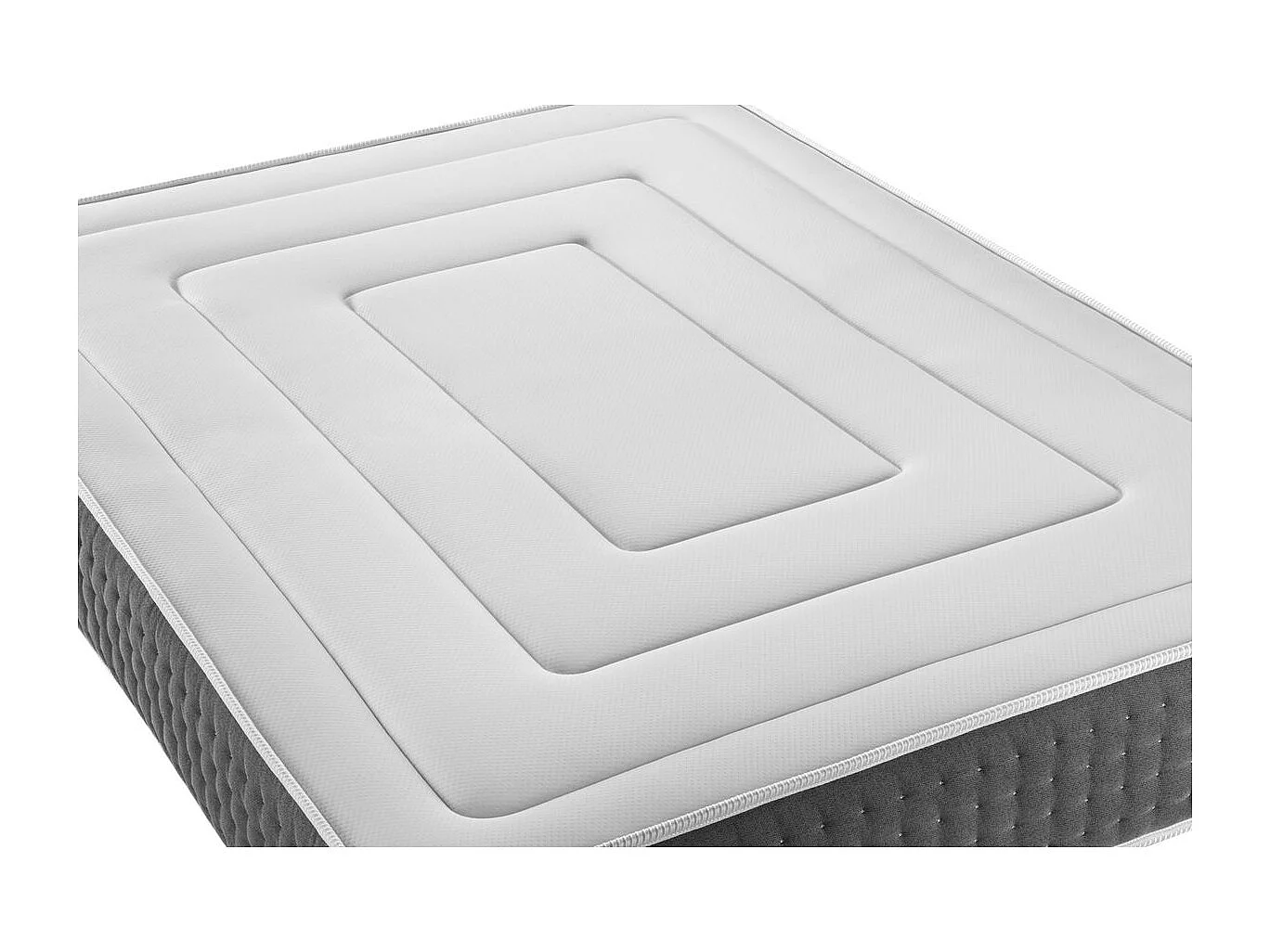 Pack Vingt-Six 160 x 200 cm sommier Kit Gris