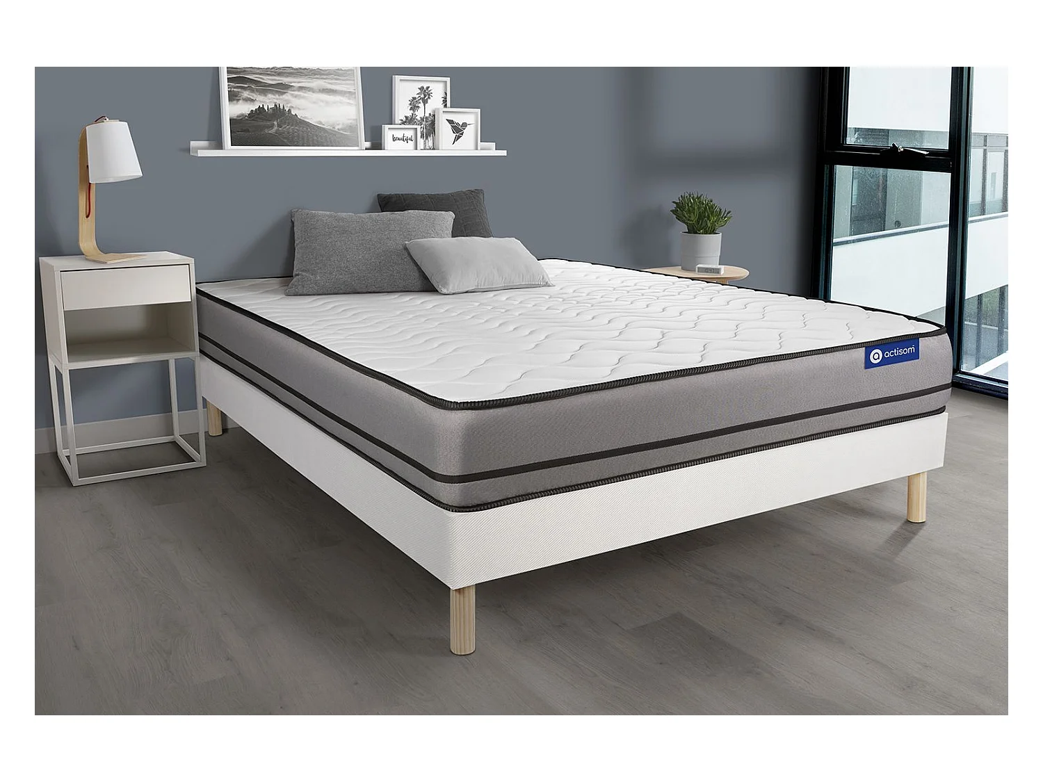 Kit rete e materasso matrimoniale Actiflex night 80x190cm - Spessore : 20cm - Molle insacchettate- molto rigido