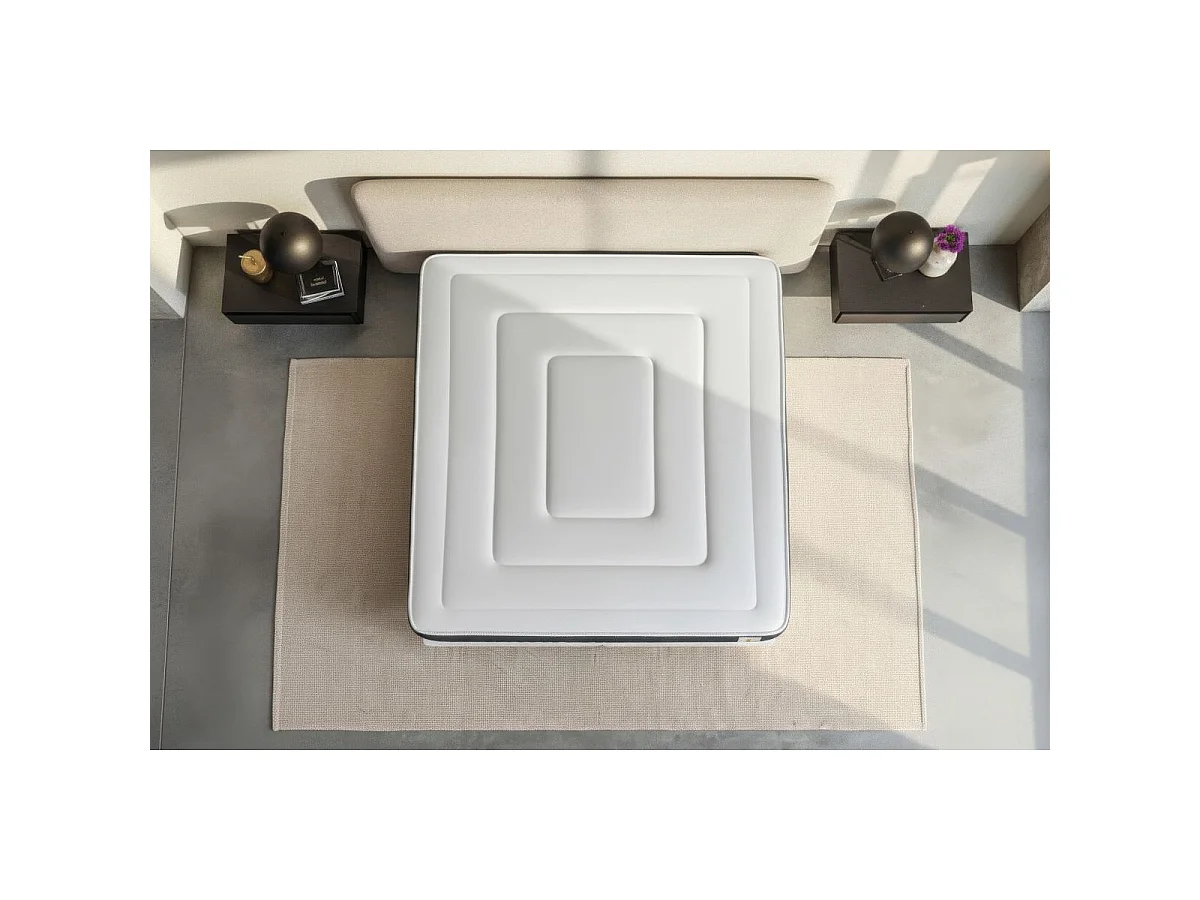 Ensemble Vingt-Six 140 x 200 cm sommier Kit Gris