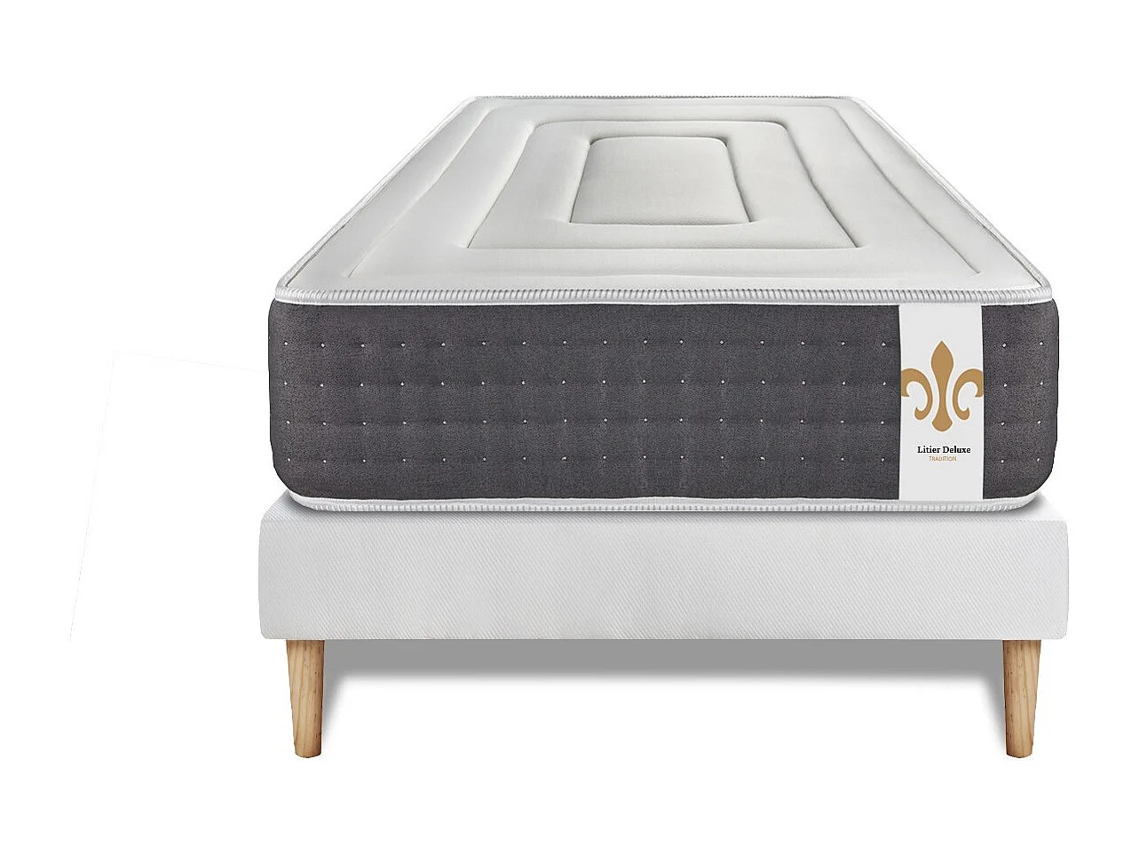 Ensemble Le Vingt-Six 90 x 190 cm sommier Blanc