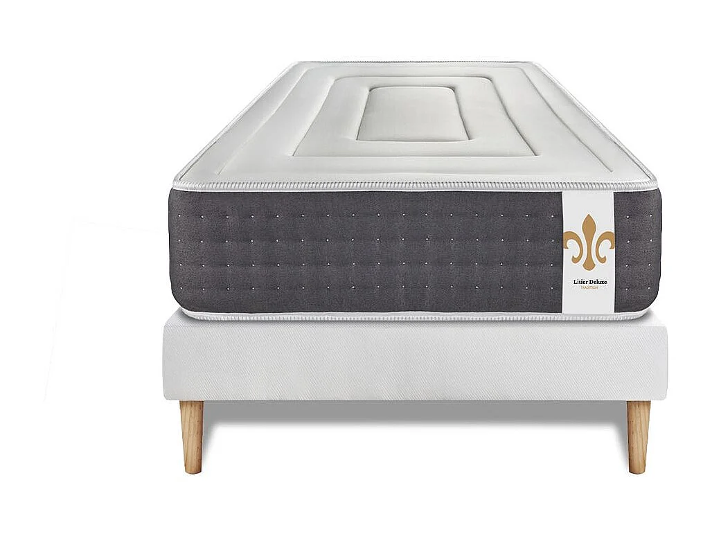 Ensemble Le Vingt-Six 90 x 190 cm sommier Blanc