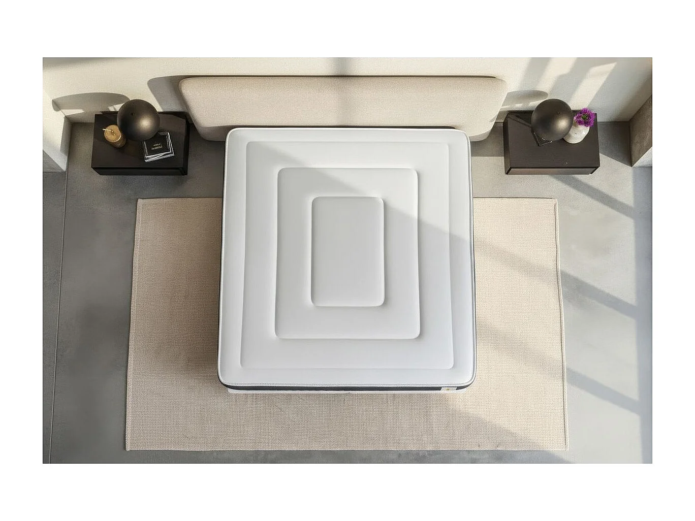 Ensemble Le Vingt-Six 90 x 190 cm sommier Blanc
