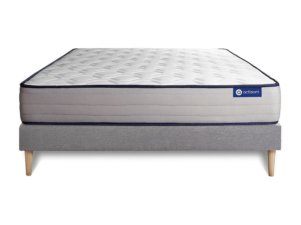 Lattenbodem en Actiflex form matras 120x190cm , matrasdikte : 22 cm , pocketveren en traagschuim , stevig, 5 comfortzones