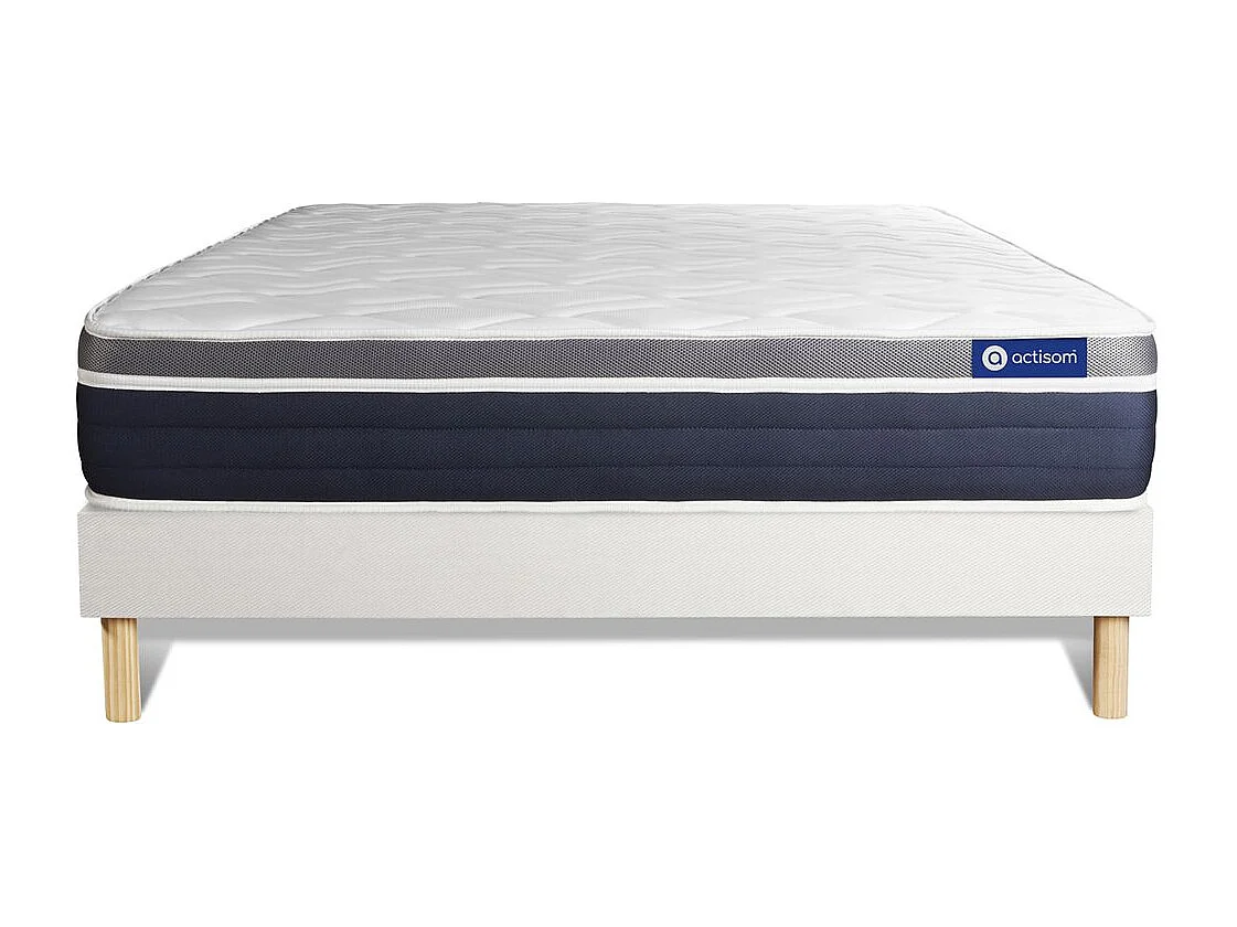 Kit rete e materasso Actilatex confort 120x200cm - Spessore : 26cm - Lattice e memory foam - Moderatamente rigido