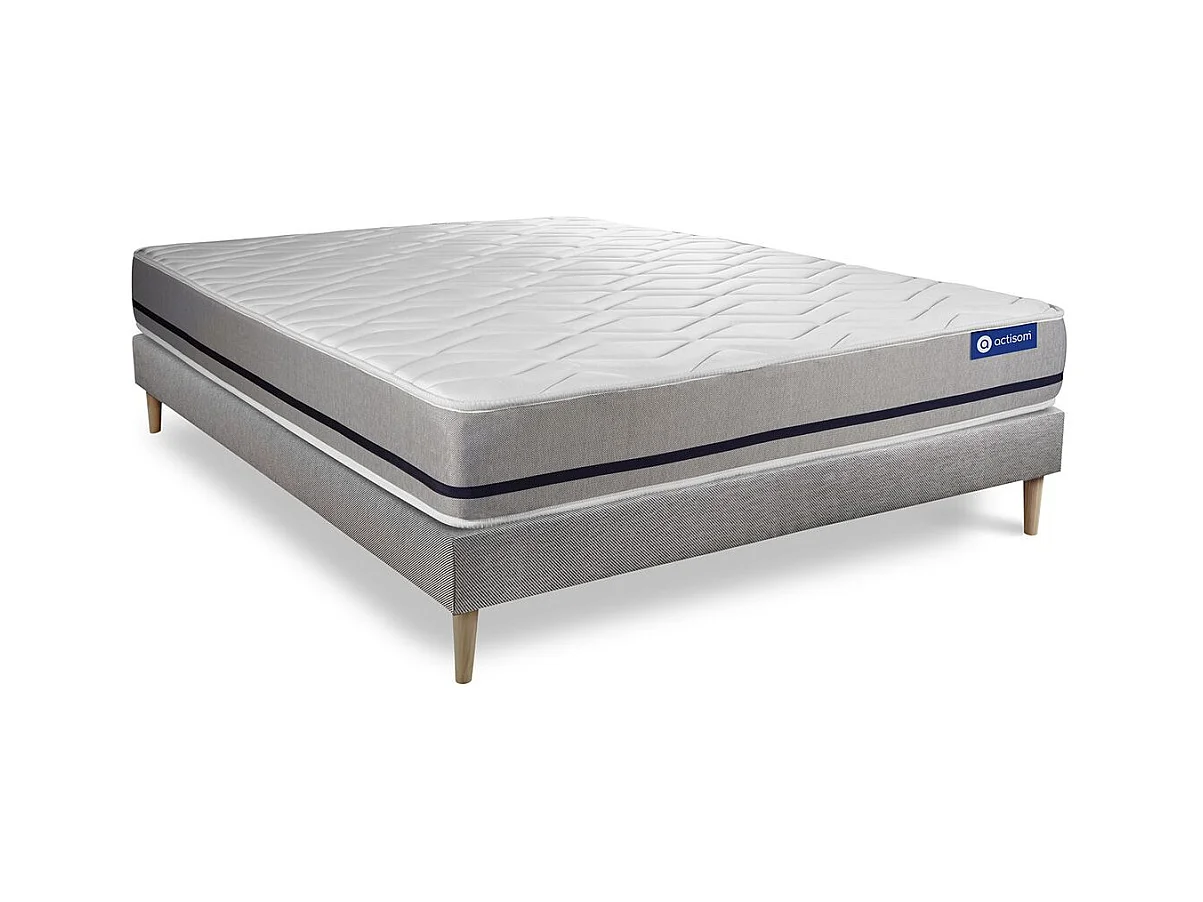 Actilatex soft matratze 120x190cm + Bettgestell mit lattenrost - Dicke : 20cm - Latex und Memory-schaum - H3