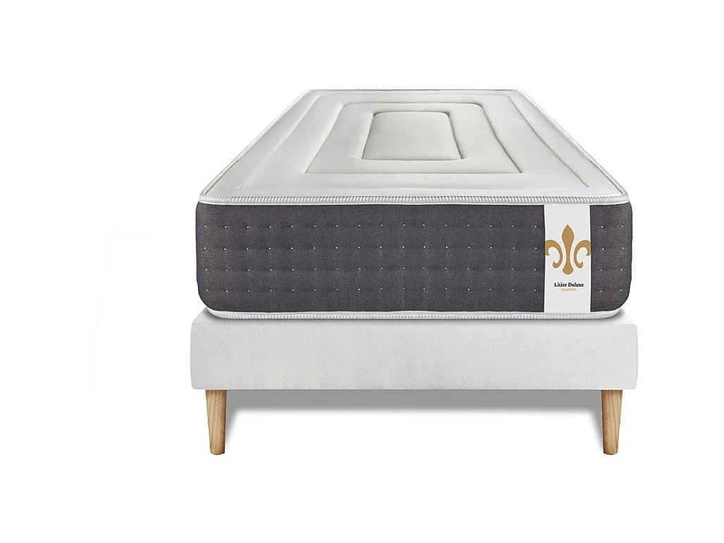 Ensemble Vingt-Six 90 x 190 cm sommier Kit Blanc