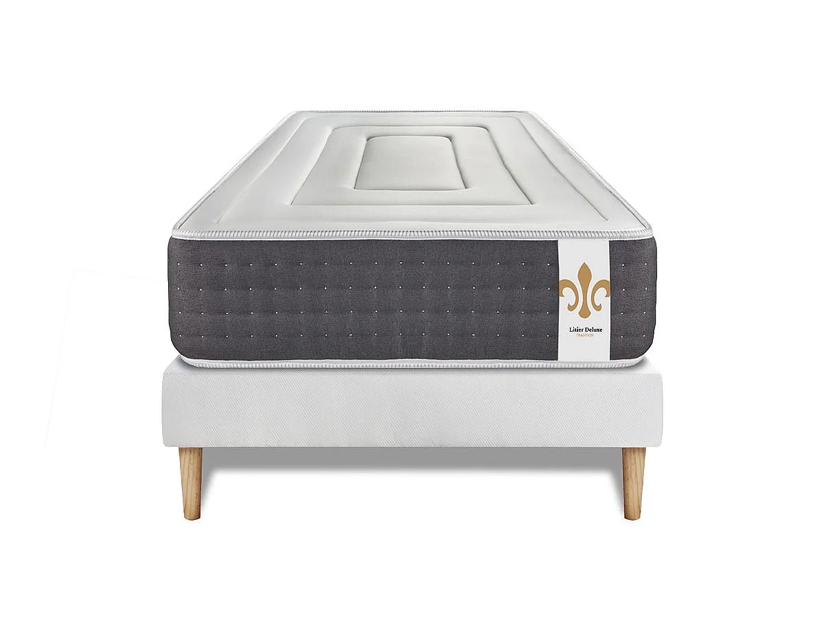 Ensemble Vingt-Six 90 x 190 cm sommier Kit Blanc