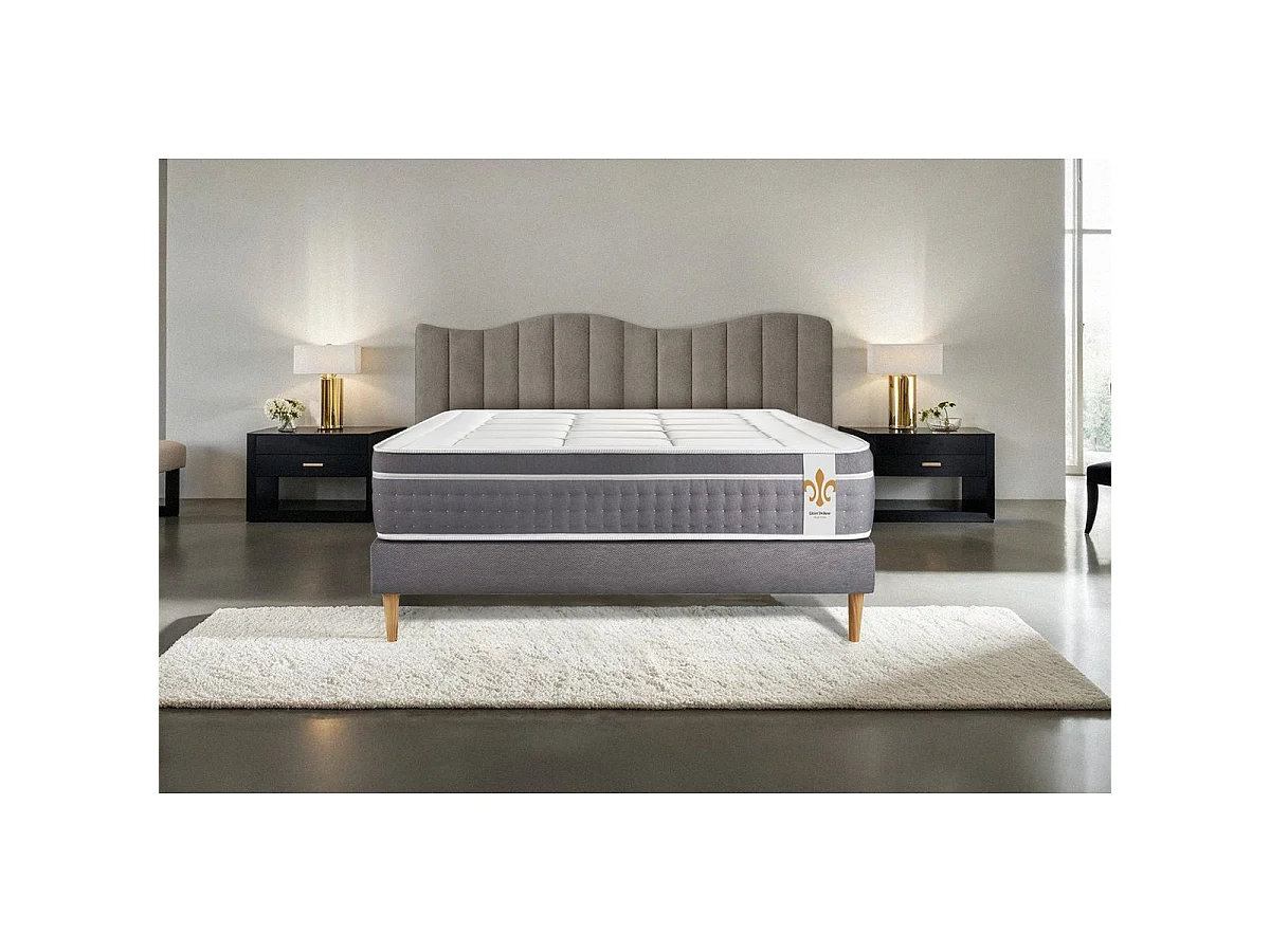 Ensemble Trente 90 x 190 cm sommier Kit Gris