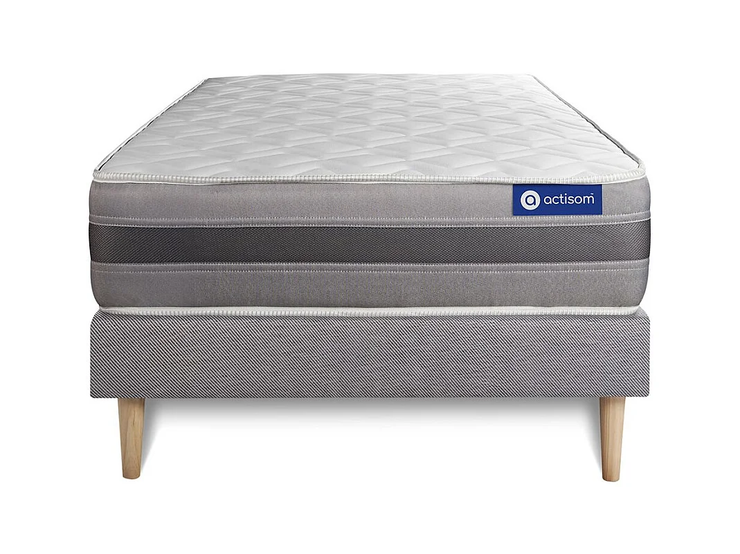 Pack colchón Actimemo relax 80x190cm + Somier, espuma viscoelástica, 5 zonas de confort