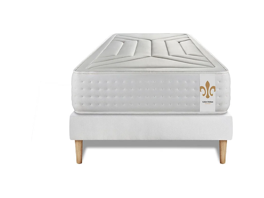 Ensemble Le Vingt-Quatre 90 x 190 cm sommier Blanc