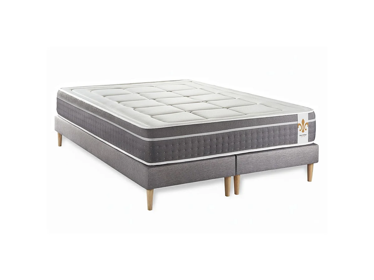 Ensemble Le Trente 160 x 200 cm double sommiers Gris