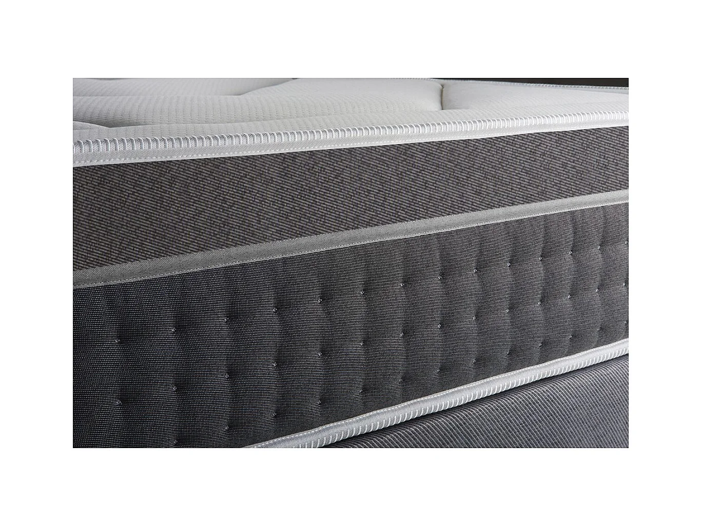 Ensemble Le Trente 90 x 190 cm sommier Gris