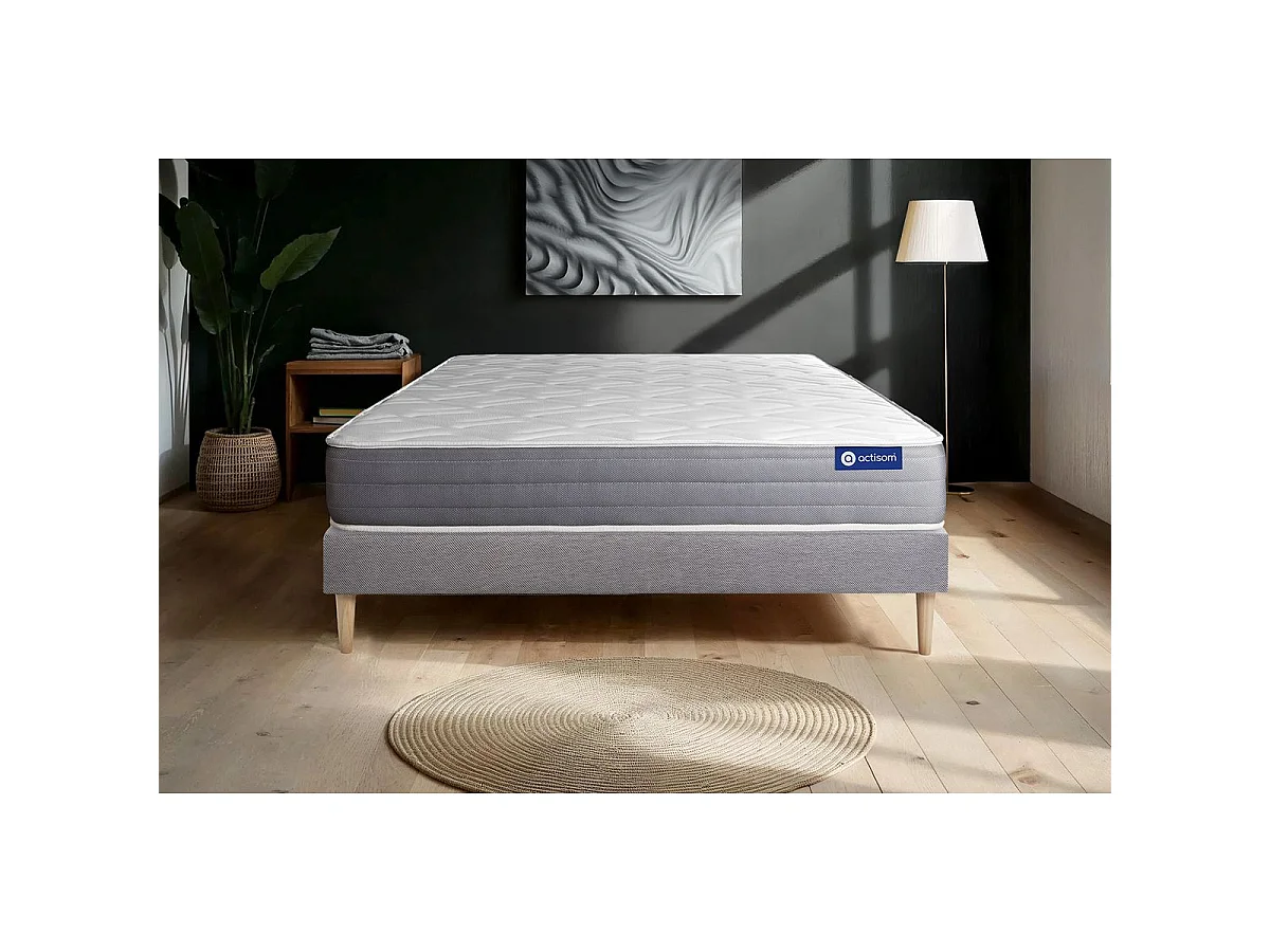 Lattenbodem en Actimemo dream matras 80x190cm , matrasdikte : 22 cm , traagschuim , vrij stevig, 5 comfortzones