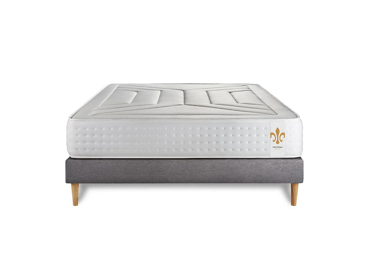 Pack Vingt-Quatre 140 x 200 cm sommier Kit Gris