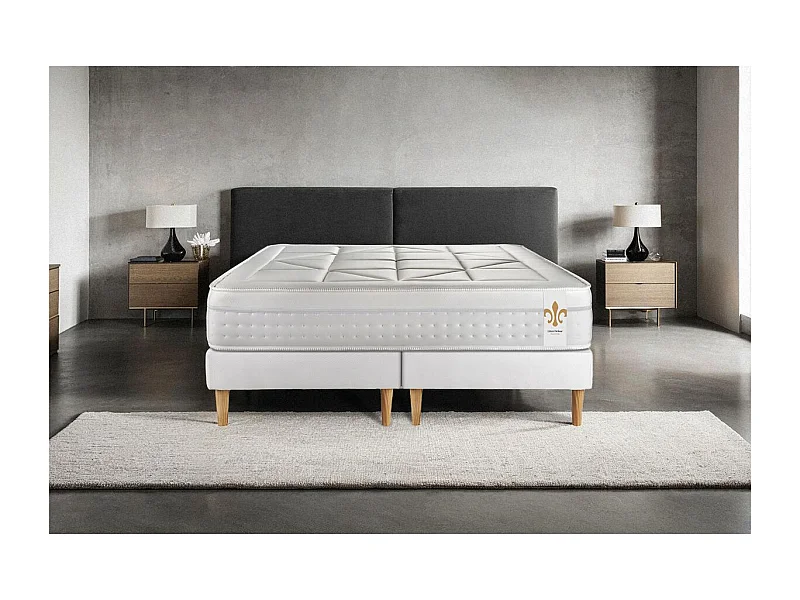 Ensemble Le Vingt-Huit 160 x 200 cm double sommiers Blanc