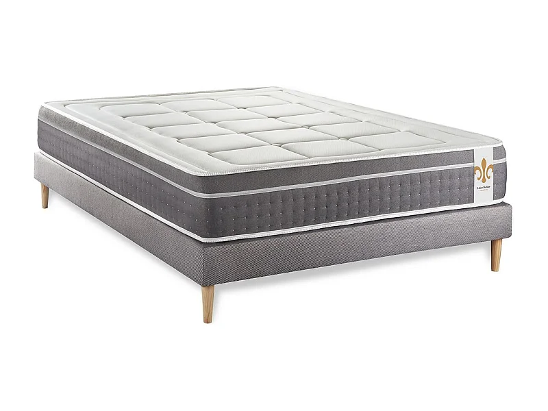 Ensemble Trente 200 x 200 cm sommier Kit Gri