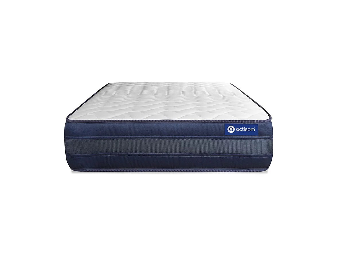 Ensemble matelas ACTIFLEX TECH 80x190 Mémoire de forme Maxi épaisseur 5zones de confort + sommier KIT blanc