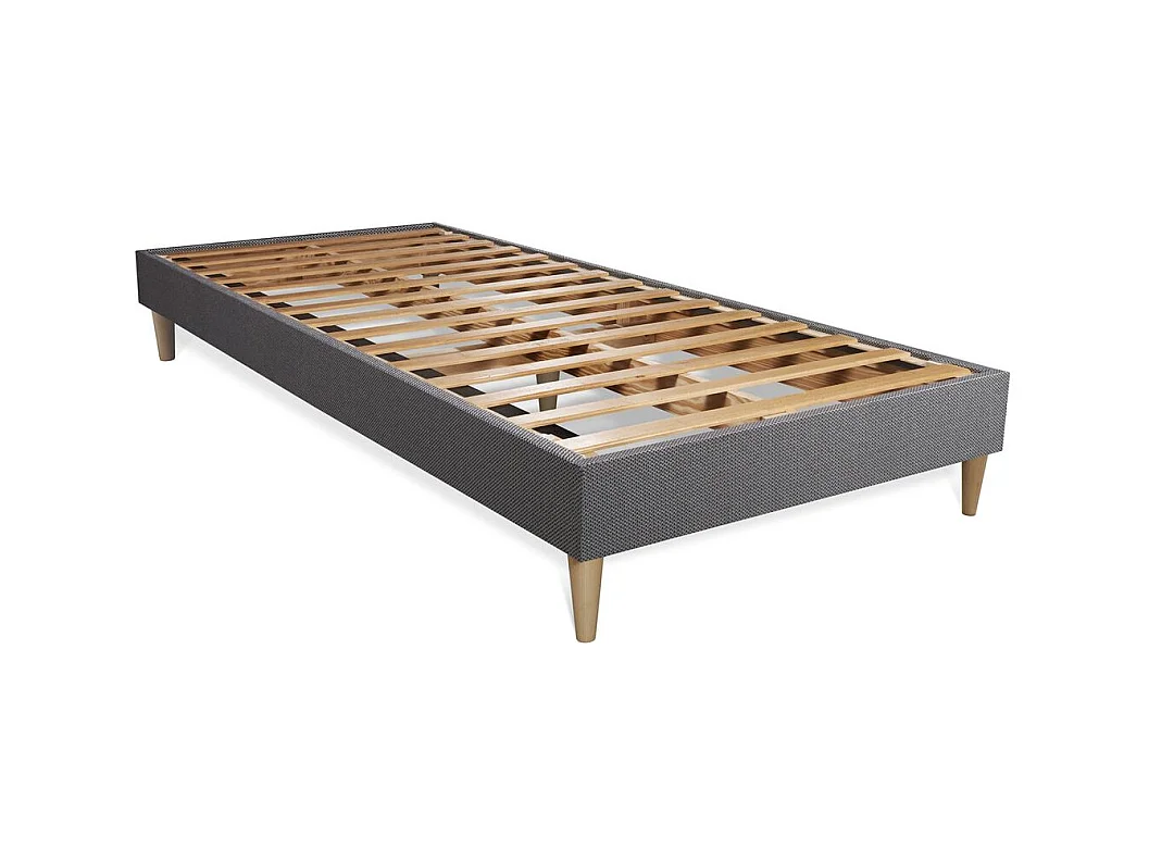 Ensemble matelas Mémoire de forme ACTIMEMO MAX 80x200 cm Maxi épaisseur 7zones de confort + sommier KIT gris