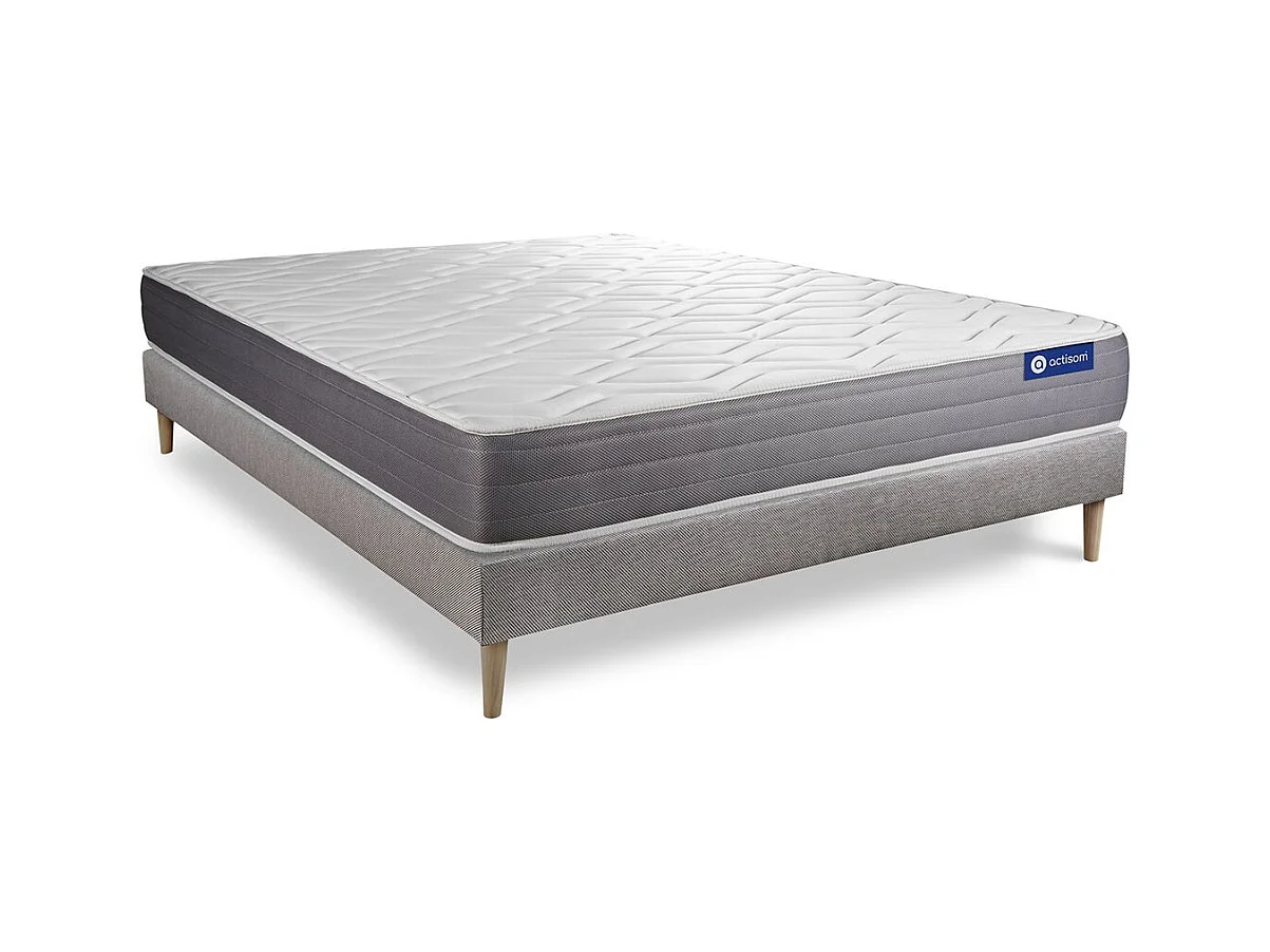 Lattenbodem en Actimemo dream matras 120x200cm , matrasdikte : 22 cm , traagschuim , vrij stevig, 5 comfortzones